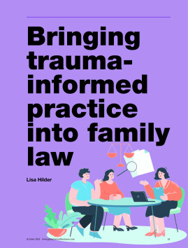 Bringing trauma-informed practice into family law