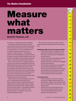 Measure what matters