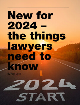 New for 2024 - the things lawyers need to know
