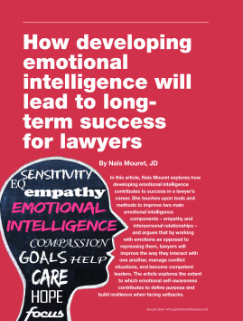 How developing emotional intelligence will lead to long-term success for lawyers