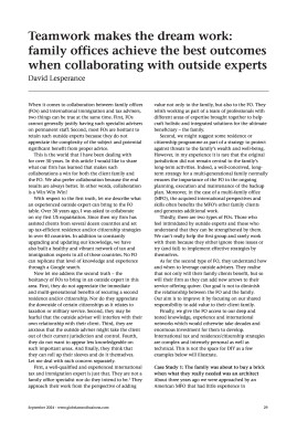 Teamwork makes the dream work: family offices achieve the best outcomes when collaborating with outside experts