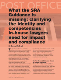 What the SRA Guidance is missing: clarifying the identity and competencies in-house lawyers need for impact and compliance