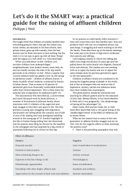 Let's do it the SMART way: a practical guide for the raising of affluent children 