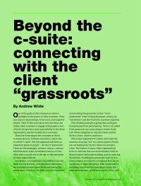 Beyond the c-suite: connecting with the client "grassroots"