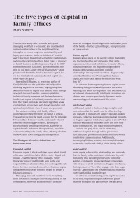 The five types of capital in family offices