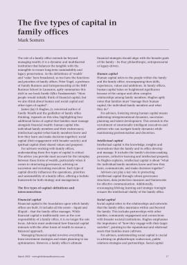 The five types of capital in family offices