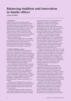 Balancing tradition and innovation in family offices