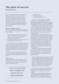 The price of success