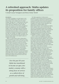 A refreshed approach: Malta updates its proposition for family offices