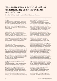 The Enneagram: a powerful tool for understanding client motivations - use with care