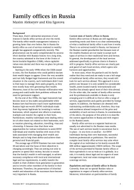 Country in depth - Family offices in Russia 