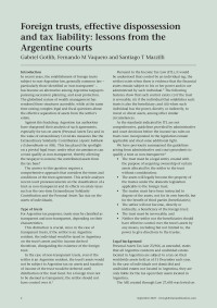 Foreign trusts, effective dispossession and tax liability: lessons from the Argentine courts