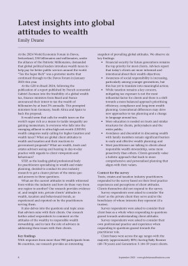 Latest insights into global attitudes to wealth