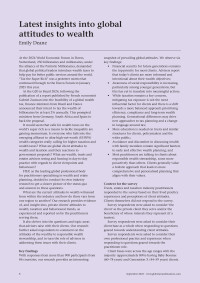 Latest insights into global attitudes to wealth