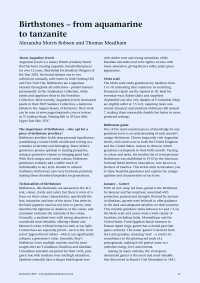 Birthstones - from aquamarine to tanzanite