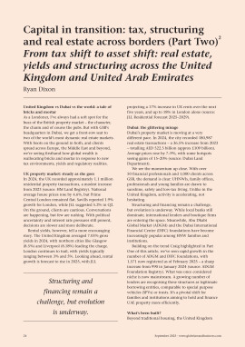 Capital in transition: tax, structuring and real estate across borders - (Part Two) From tax shift to asset shift: real estate, yields and structuring across the United Kingdom and United Arab Emirates