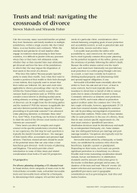 Trusts and trial: navigating the crossroads of divorce