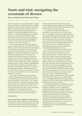 Trusts and trial: navigating the crossroads of divorce