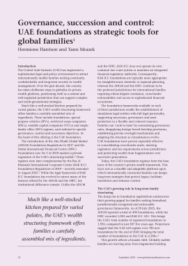 Governance, succession and control: UAE foundations as strategic tools for global families