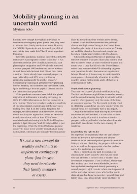 Mobility planning in an uncertain world