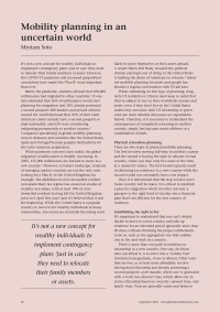 Mobility planning in an uncertain world