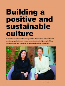 Building a positive and sustainable culture