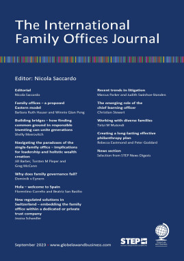 Recent trends in litigation analysed in International Family Offices  Journal - Stewarts